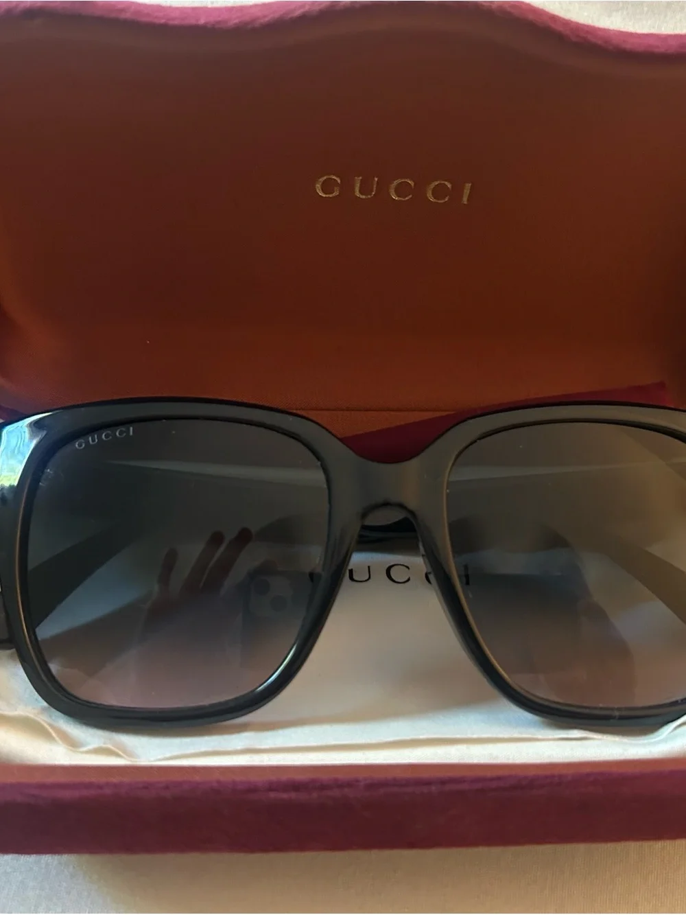 Gucci Black Gradient Lens Women's Sunglasses